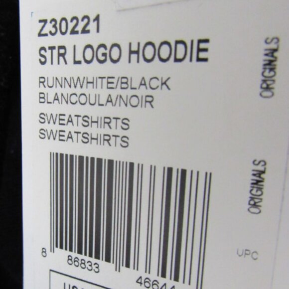 Adidas Women Hoodie, Sz.M,Cotton. White/Black,SweatShirts - Picture 6 of 7